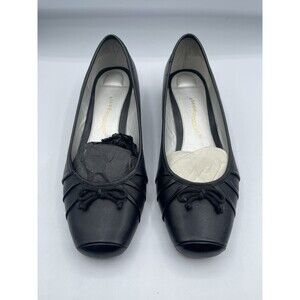 CLOUDWALKERS Gemini Black Leather Upper Slip-On Flats Size 11